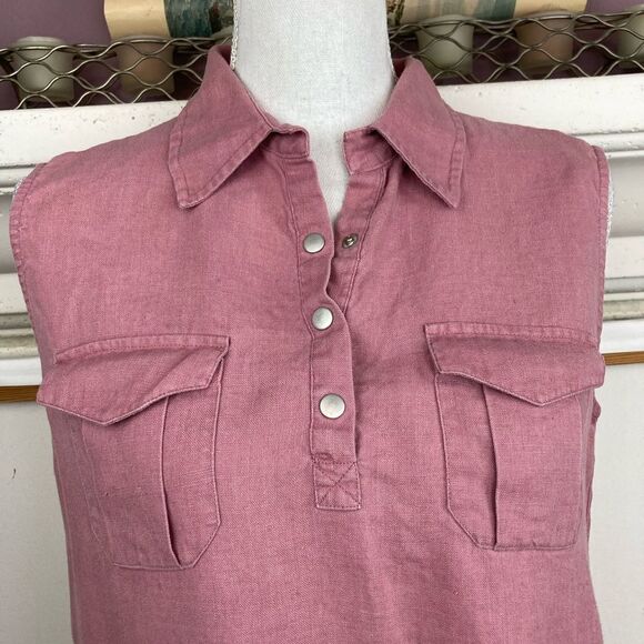 Spiegel linen dress w/snap closures & pockets🌹 - Picture 3 of 6